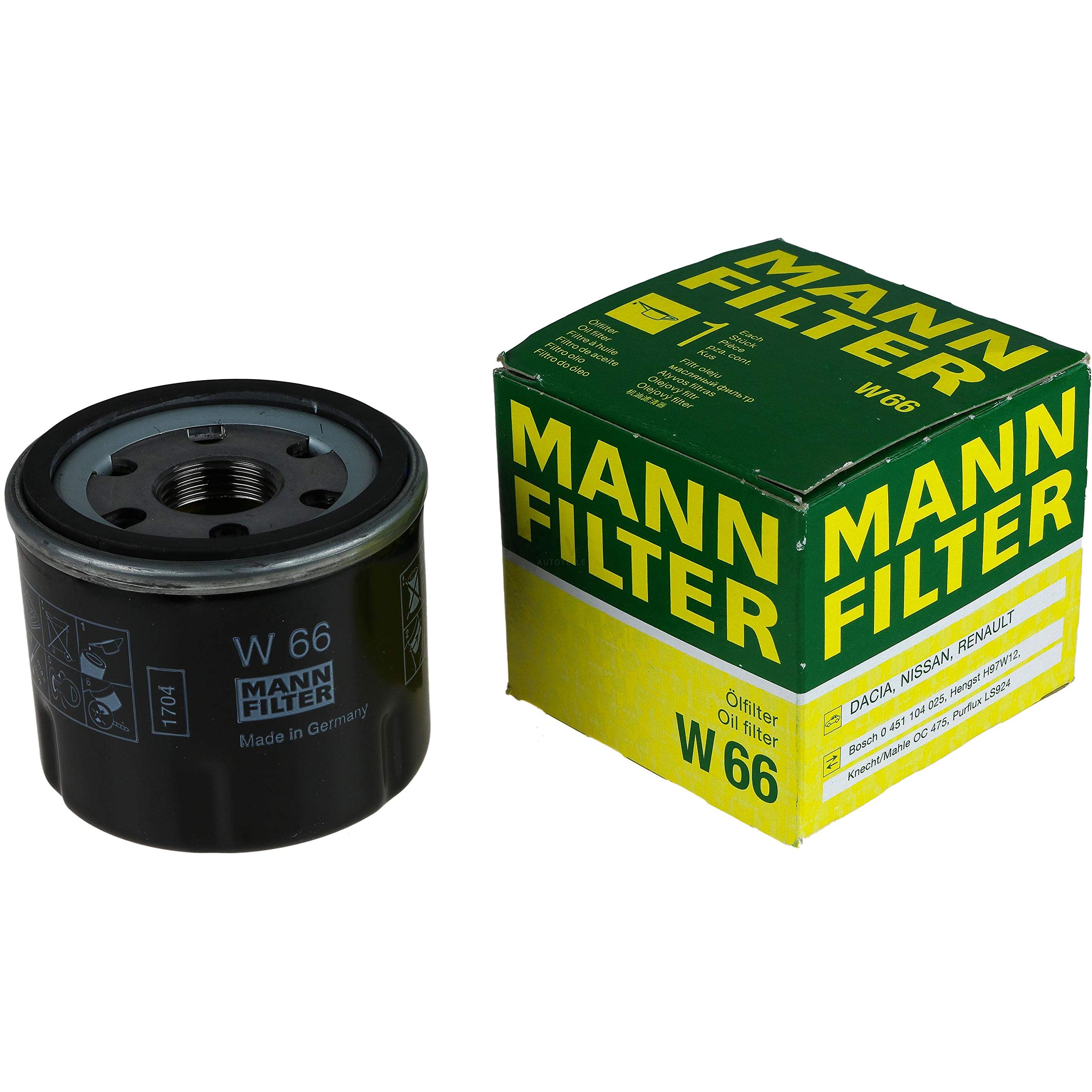 Paquete de inspección Kit de mantenimiento de filtros con filtro de aceite W 66, filtro de aire C 2325, filtro de combustible WK 6002, filtro de habitáculo CUK 1829, tornillo de cierre