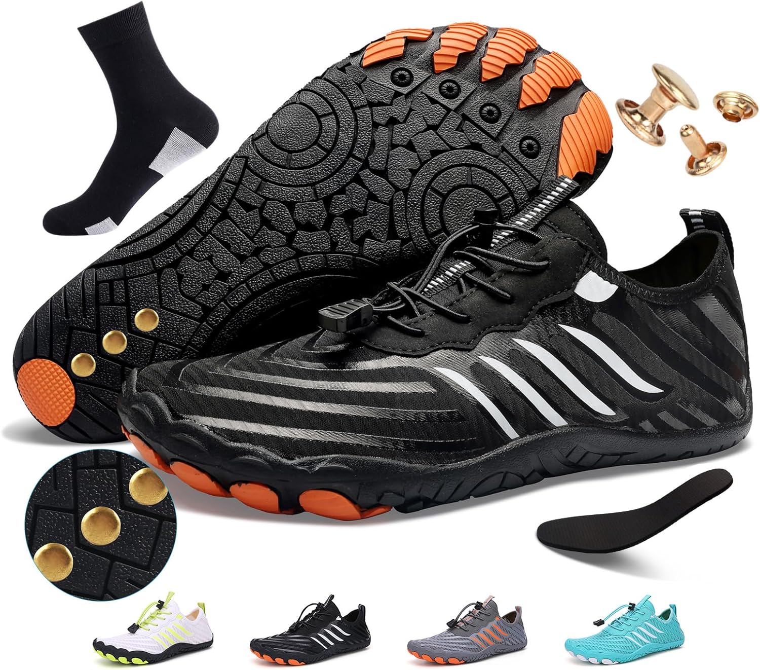 Grounding Shoes for Women with Copper,Barefoot Shoes Womens Grounded Footwear Earthing Grounding Shoe Men,Wide Toe Box Comfortable Breathable for Walking Outdoor Activities