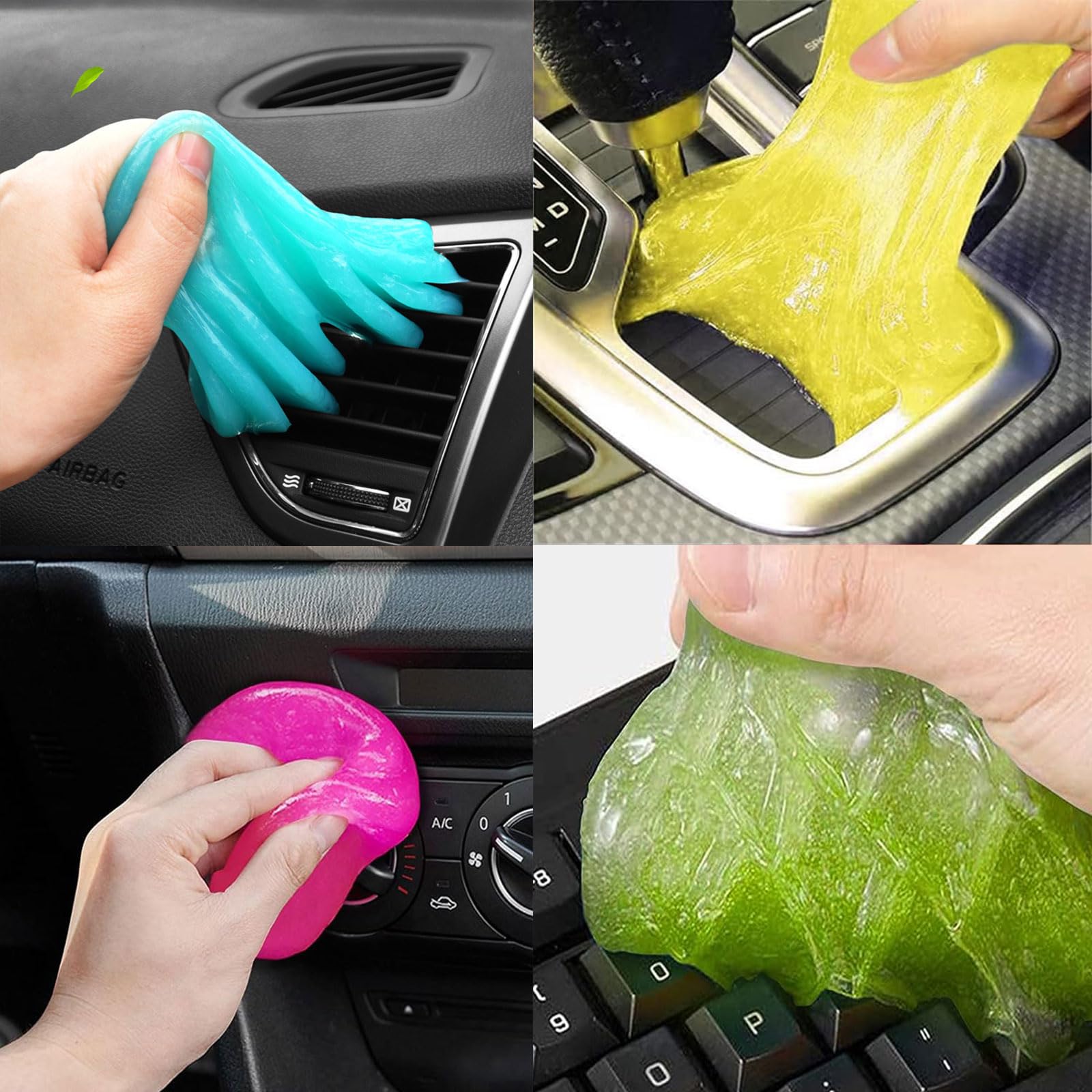 Uktunu Slime de Nettoyage la Poussière Voitures ,Gel nettoyant Clavier