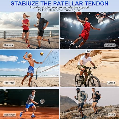 Vista 28 de Rodilleras de voleibol para bailarines, rodilleras suaves y transpirables para hombres, mujeres, niños, rodilleras protectoras para voleibol, Negro