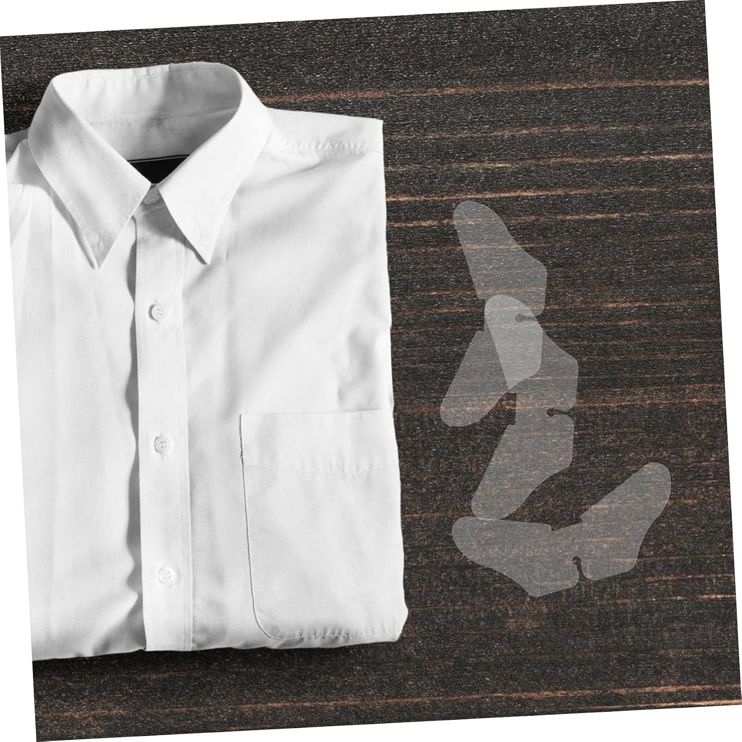 GLEAVI 100pcs Men Dress Shirt Collar Stays Butterfly Collar Fixing Pvc Shirt Stays Protection Support Dress Inserts
