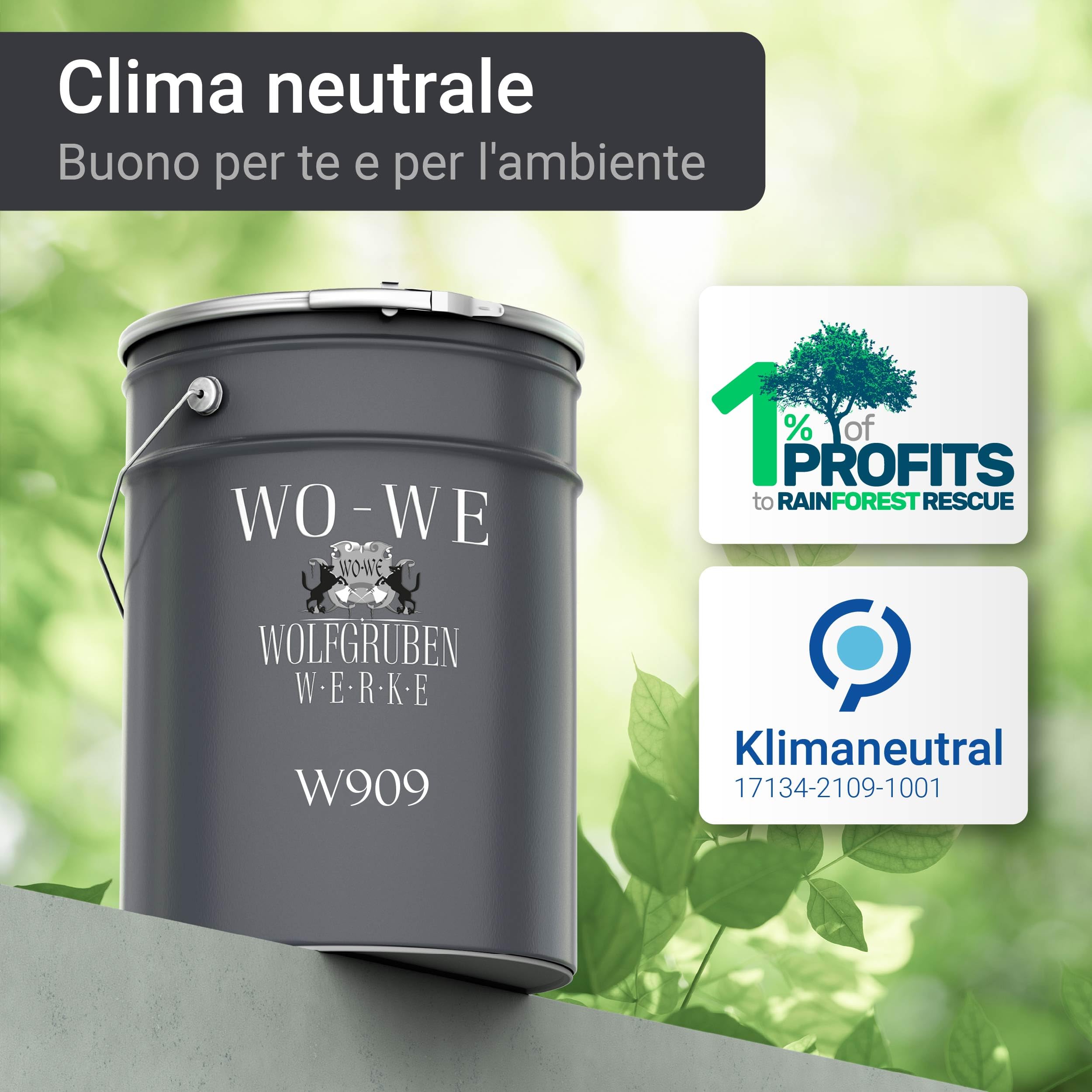 WO-WE Vernice per Metallo 4in1 Antiruggine Pronta All'Uso Ferro OPACA W909 Grigio antracite - 5L