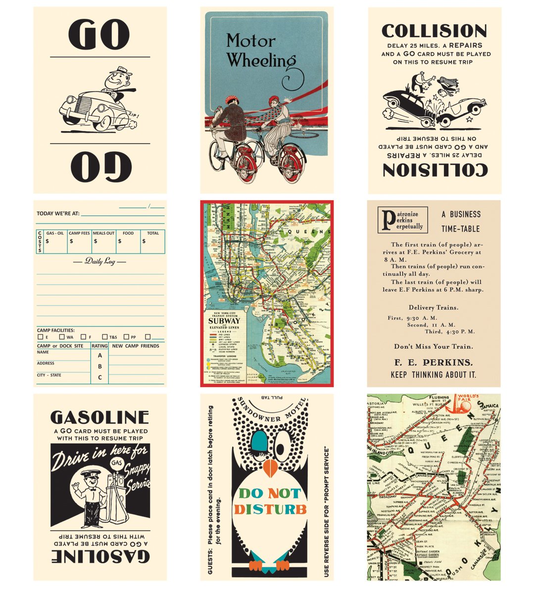 Road Map Wild Cards Die-Cuts 2-1/2-Inch by 3-1/2-Inch 9/Pkg