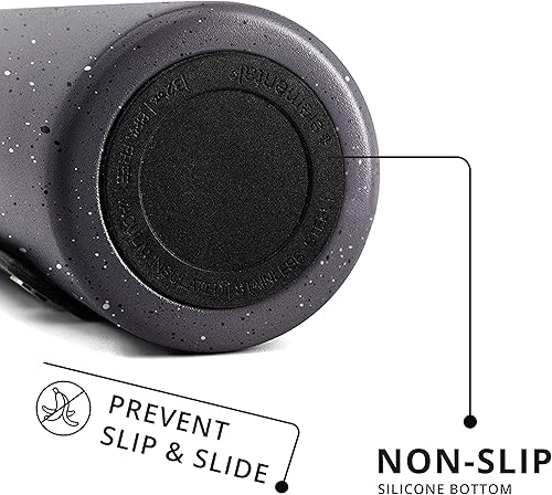 Vista 149 de Elemental Botella de agua icónica de acero inoxidable con pajilla, 32 onzas, a prueba de fugas, triple pared, aislada, para viajes y deportes, Azul