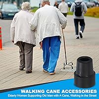 Vista 7 de PATIKIL Puntas de bastón cuádruple, accesorios para bastones