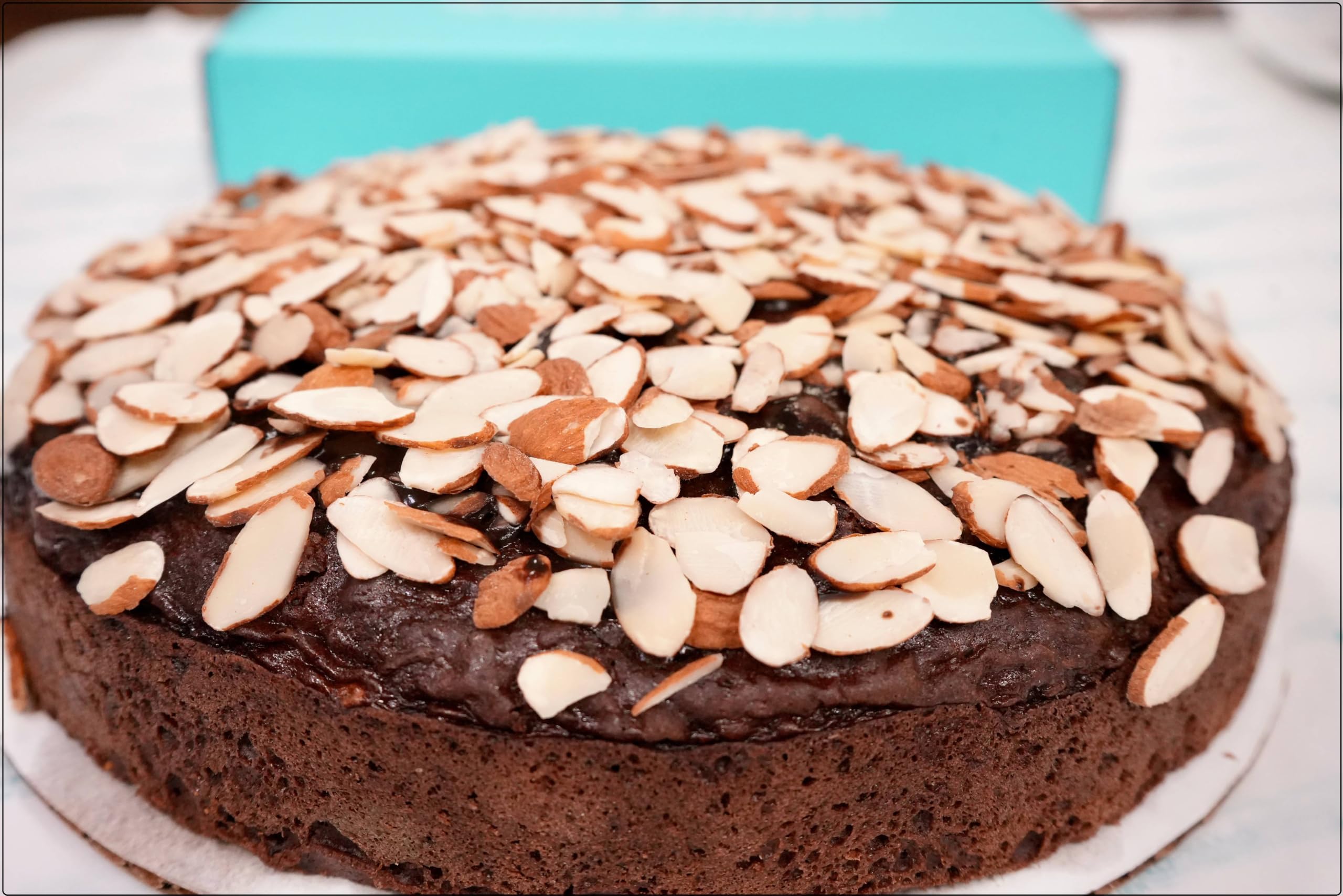 Andy Anand 9" Sugar-Free Chocolate Almond Cake, Sweetened with Stevia, Fresh & Handcrafted, Perfect for Celebrations, 2.5 lbs