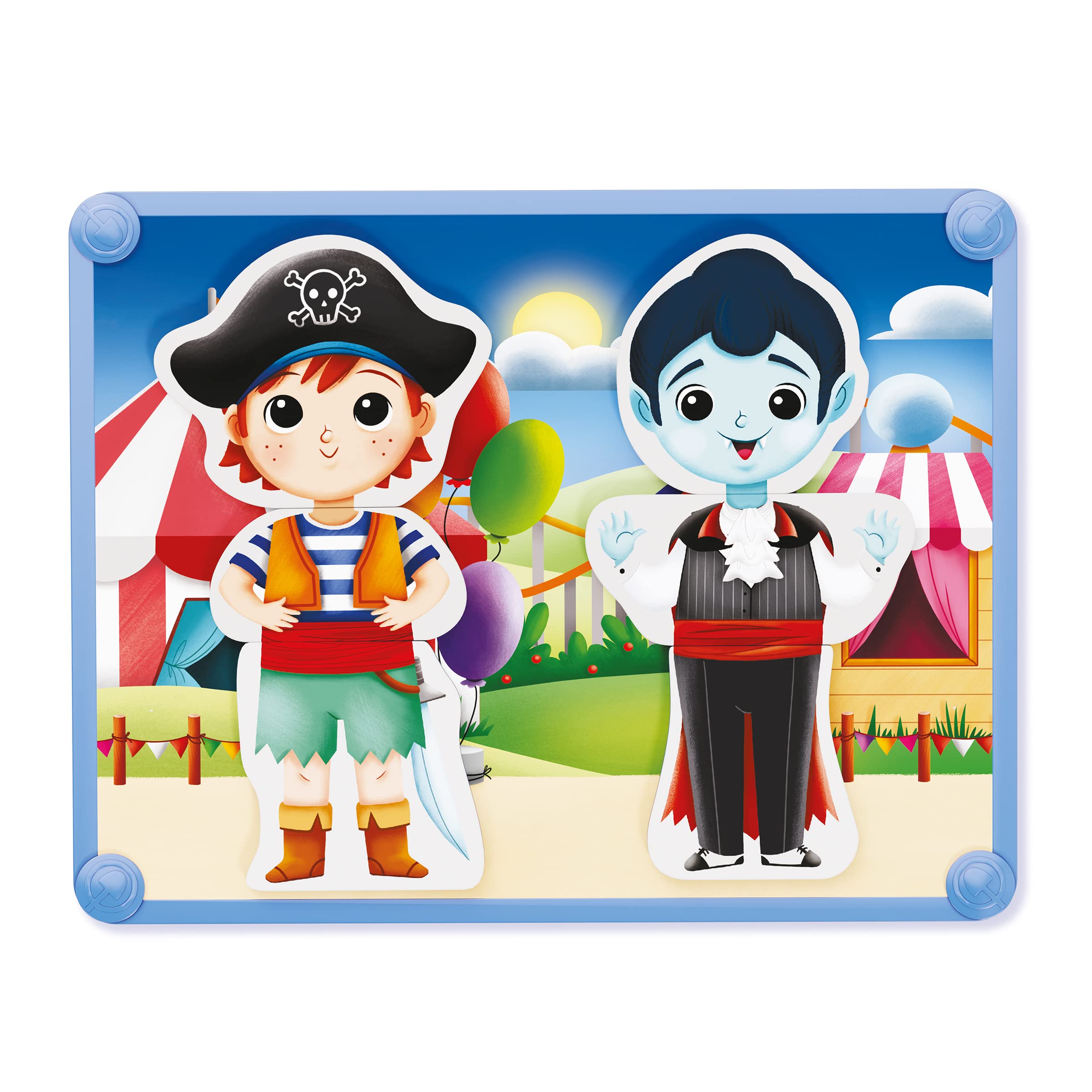 Quercetti - 4421 Magnetic Dress Up - Carnaval, Juguetes magnéticos