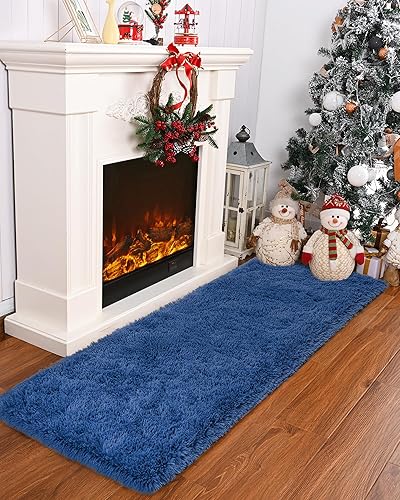 Miniatura 7 de Alfombra de pasillo para dormitorio, 2 x 6 pies, alfombras de área suaves, peludas y esponjosas para habitación de niñas y niños, alfombra lanuda de