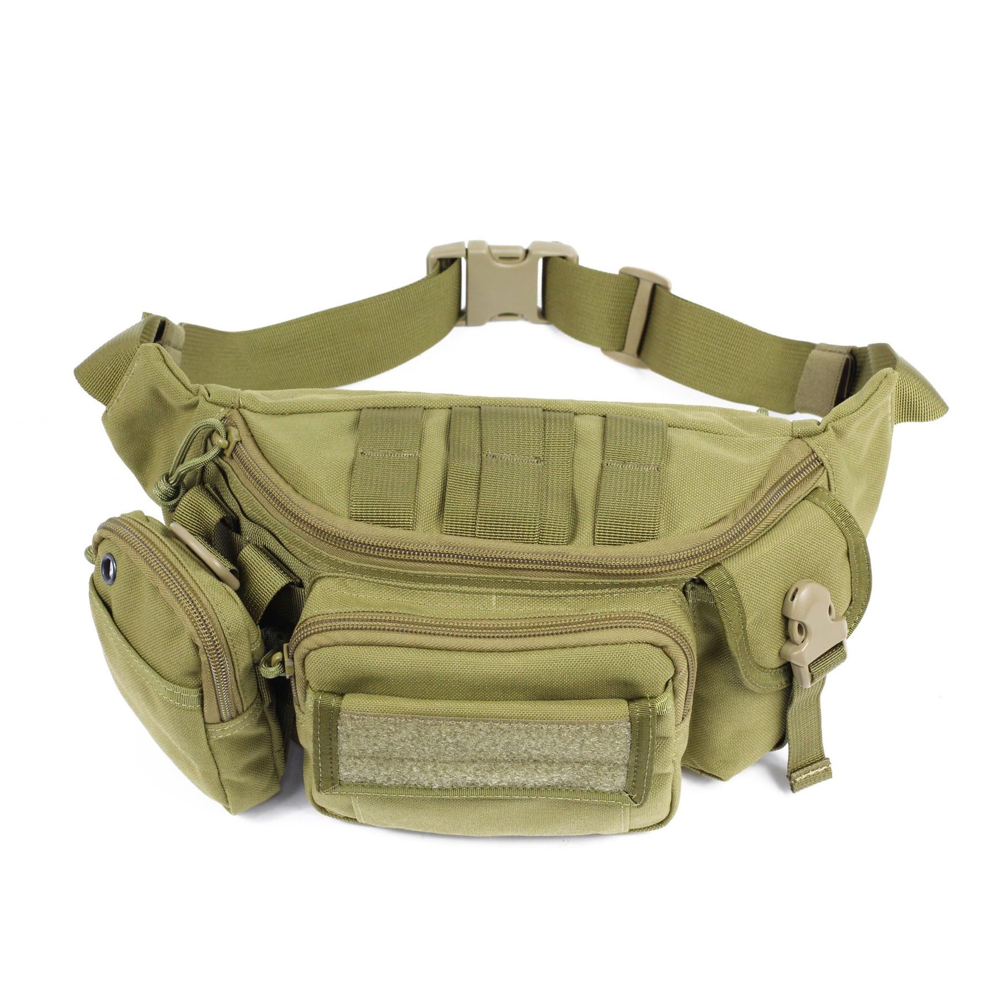 Carry Trip Men's Tactical Waist Bag Adjustable Chest Pouch Military Fanny Pack for Camping (Green)-picture-13