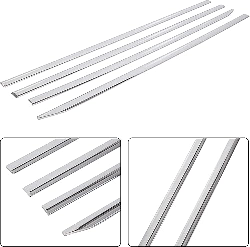 Miniatura 2 de ECOTRIC Molduras de carrocería cromadas compatibles con Dodge Ram 1500 Crew Cab 2019-2021, nuevo estilo de carrocería