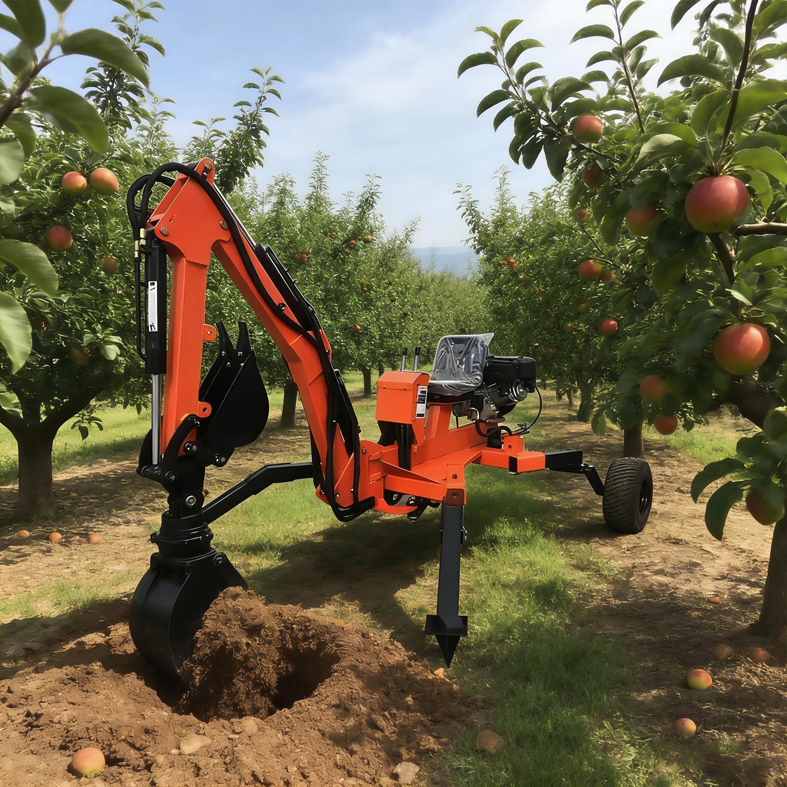 Rimorchio resistente dietro l'escavatore idraulico a 360°, mini escavatore con valvole multifunzione e secchi per la pulizia di fattoria, costruzione, scavo e fossati
