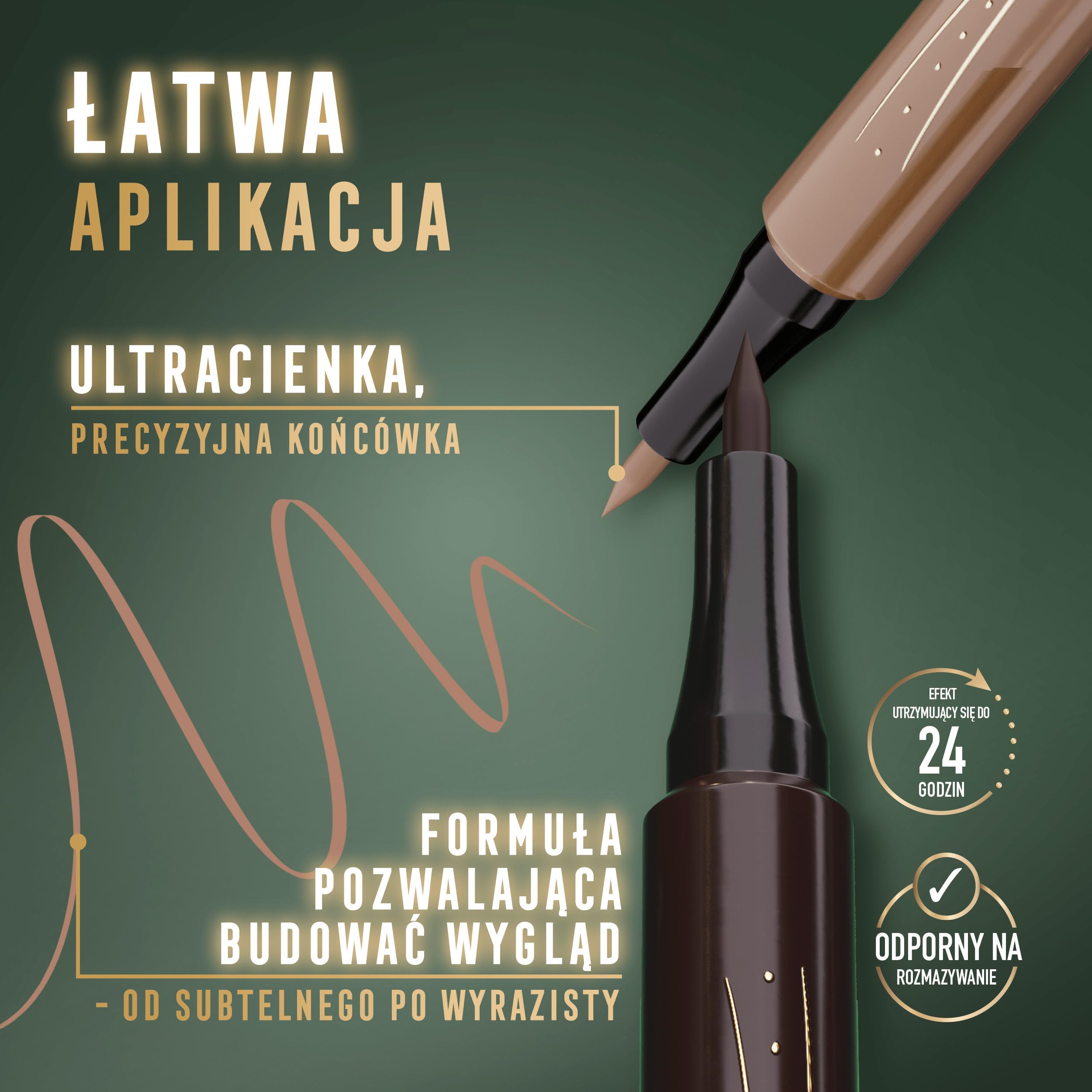 Max Factor Masterpice Brow MICRO- MARKER, pisak do brwi, 40 BRUNETTE
