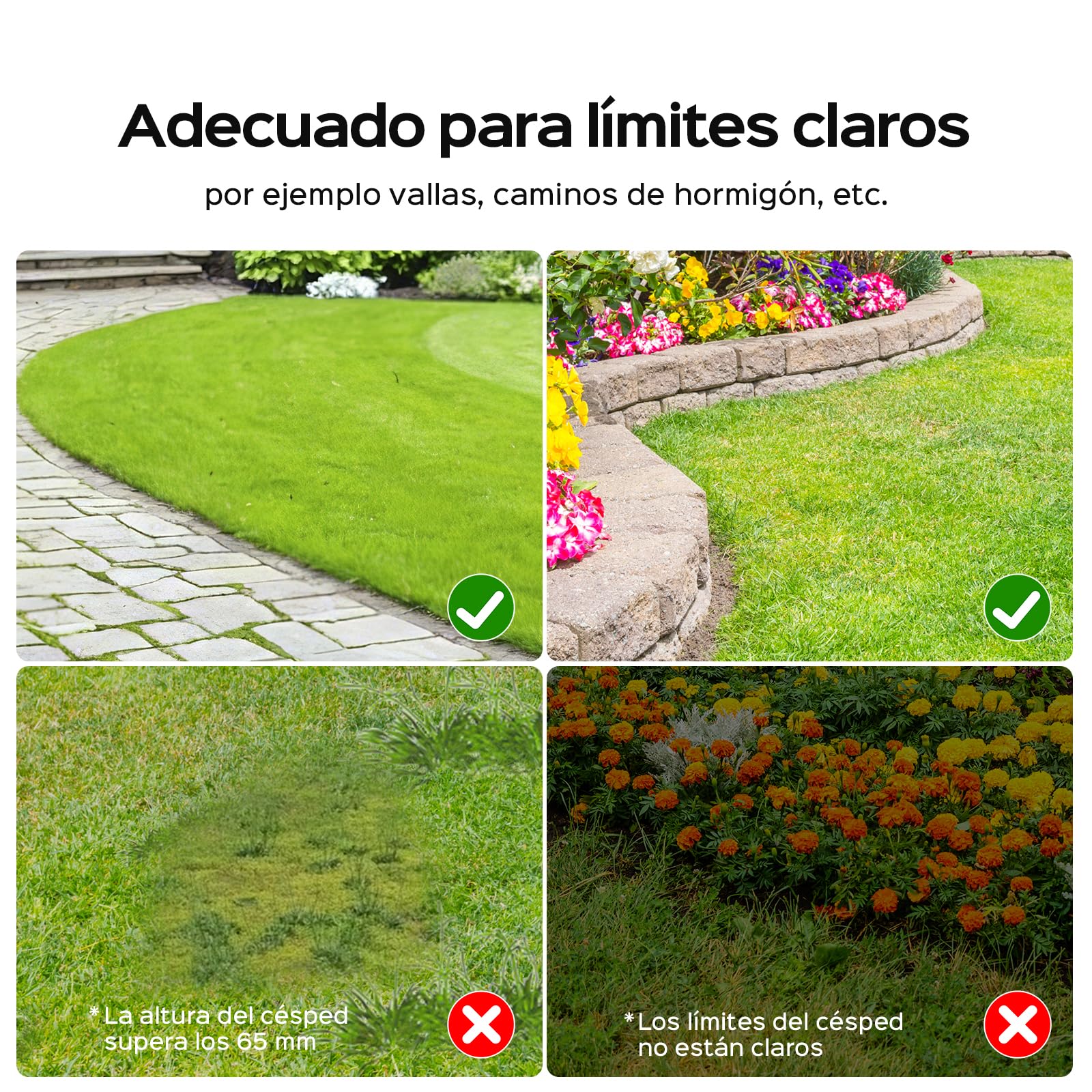 YARDCARE V100 Robot Cortacesped Electrico con Navegación por Visión, Detección de 150 Obstáculos, Robot Cortacésped Bateria hasta 150 m², Robot Cortacesped con Cuchillas de Repuesto, Corte en Espiral