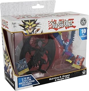 Super Impulse 5502C Yu Gi Oh Highly Detailed 3.75 Inch Articulated Figures. Set Includes Harpie Lady and Red-Eyes Black Dragon