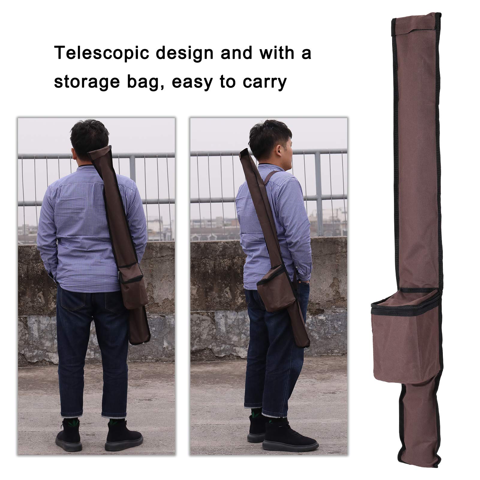 ACAGALA Barra telescópica para nivelador de línea, aleación de aluminio, soporte de soporte para plataforma elevadora ajustable, soporte para nivel láser de 1/4'' y 5/8 ''