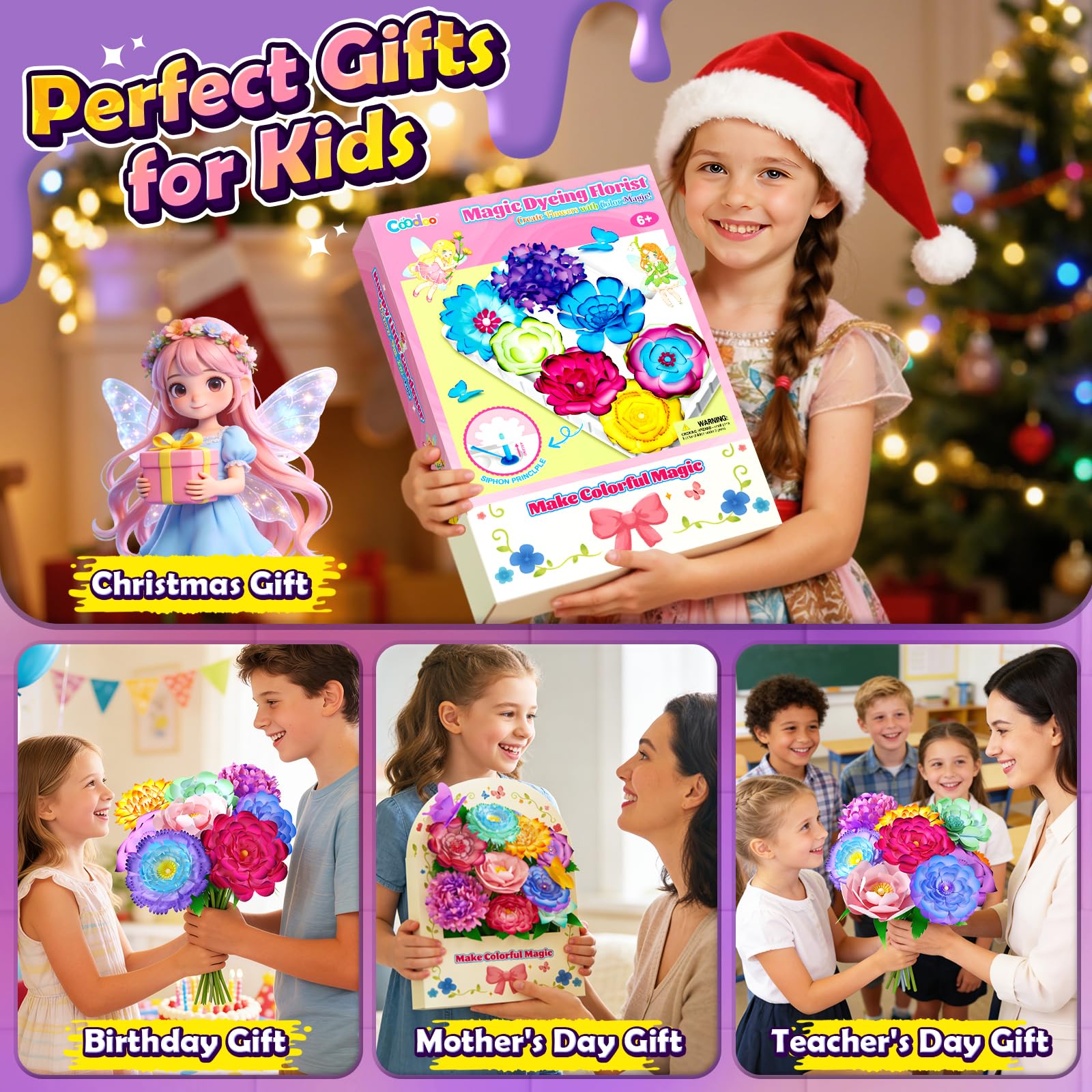 DIY Flower Craft Kits - Magical Color Dyeing! -11