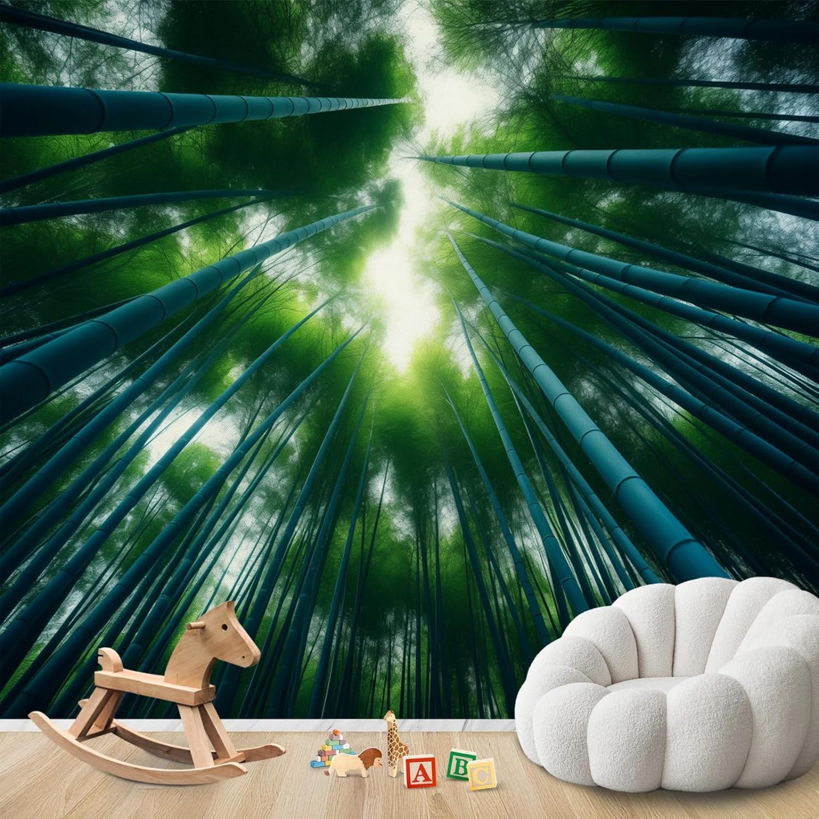 hgjdjhnf Photo Wallpaper Zen Bamboo Forest Non-Woven ModernLiving Room Bedroom Children's RoomDecoration Motif Wallpaper,200cmx140cmSticker - Background- Painting - Poster