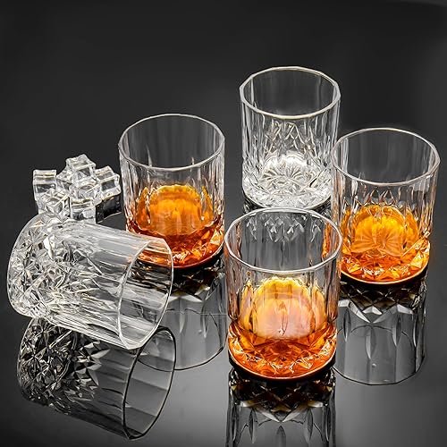 Miniatura 6 de 24 vasos de whisky de 10 onzas a granel de vidrio de rocas a granel, vasos de cóctel de vidrio de bourbon para bebidas de licor, bar, regalo, boda,