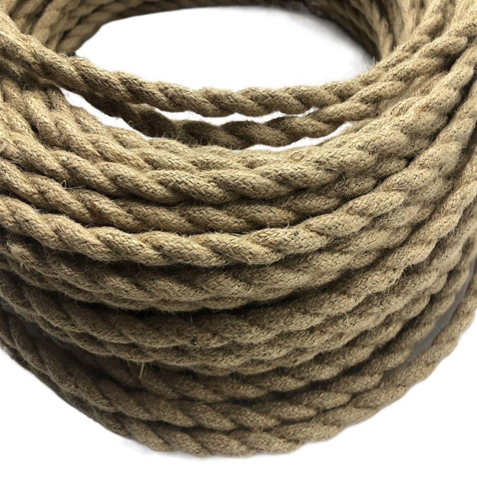 filo tessile intrecciato, Cavo lampada a sospensione c/conduttore in rame, corda di canapa in(30 meter)