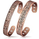 Lymph Drainage Magnetic Copper Bracelet: Magnetic Bracelets for Women & Men, Lymph Detox Bracelet with 6 Magnets - Jewelry Gift Set for Couples