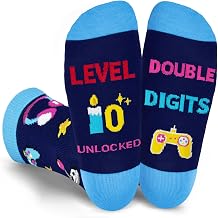 Birthday Gifts for Boys Age 10-13, Gamer Socks for 10 11 12 13 Year Old Boys, Tween Boy Birthday Gift Ideas Party Decorations