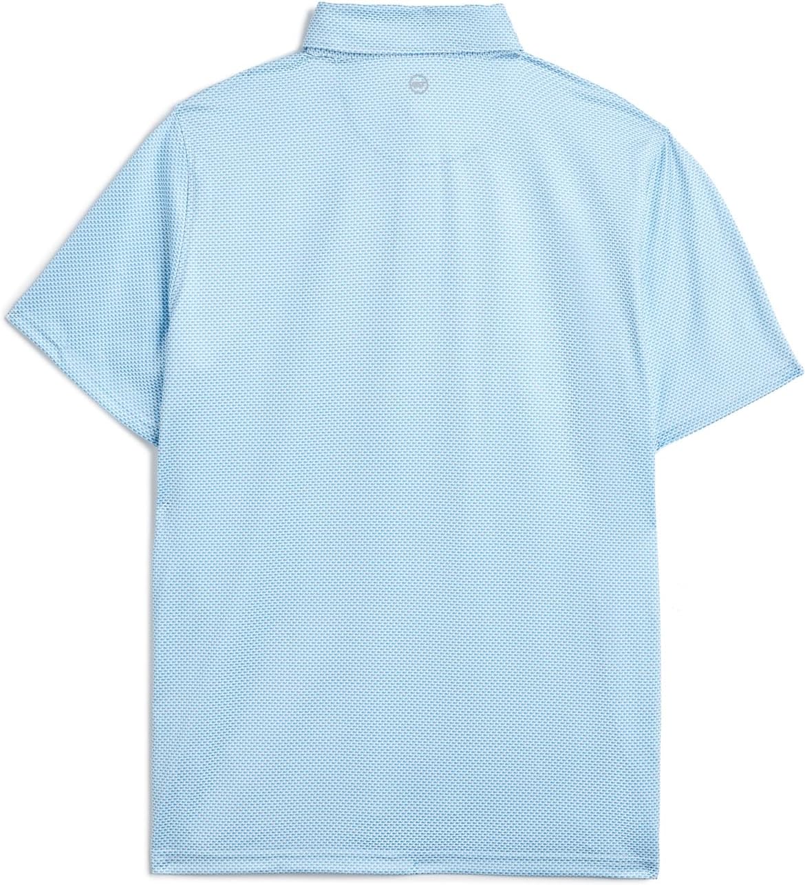 Vineyard Vines Boys' Printed Sankaty Performance Polo, Micro Whale Allover, XL