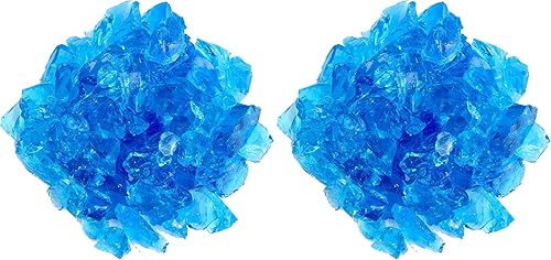 Hiland RGLASS-TRQ Pit Fire Glass i n Turquoise, clasificación de temperatura extrema, bueno para propano o gas natural, 10 libras, 10 libras