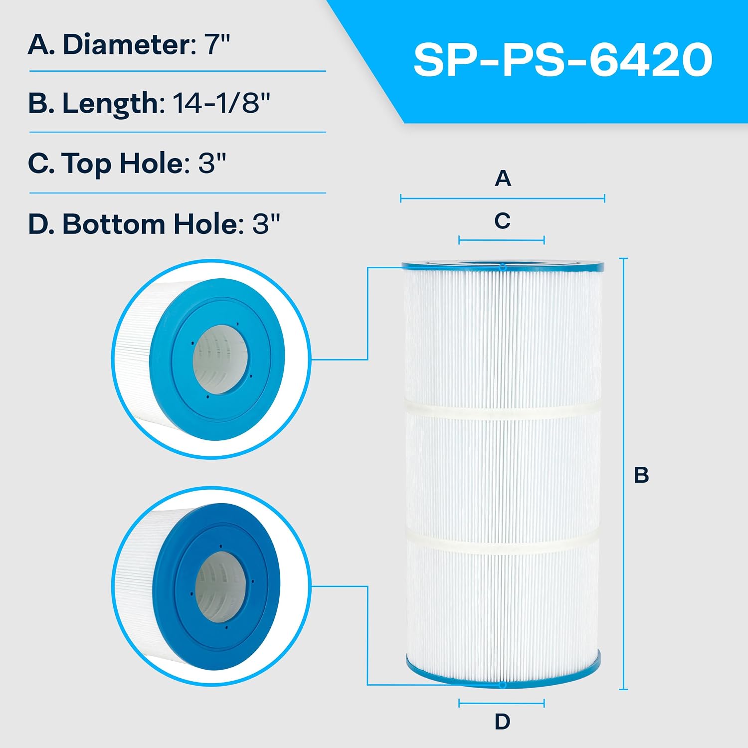 SpiroPure Replacement for Hayward CX480XRE CX470XRE Pleatco PA56SV Unicel C-7458 Filbur FC-1223 SwimClear C2025 Hot Tub Spa Pool Filter Replacement Cartridge (Case of 4)