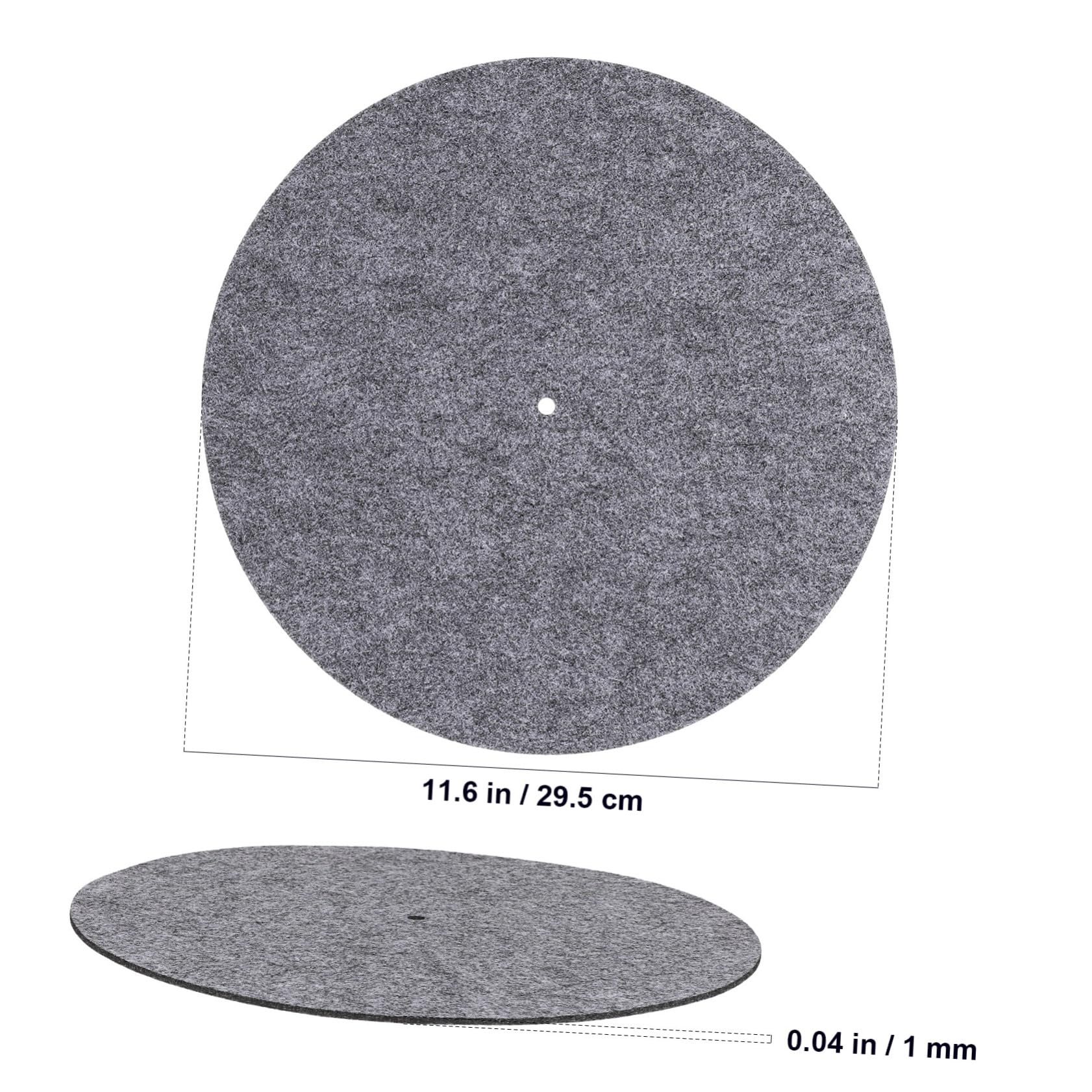 BESTonZON Vinyl Record Pads Felt Platter Mats Slipmats for Turntable Players Record Protective Mats