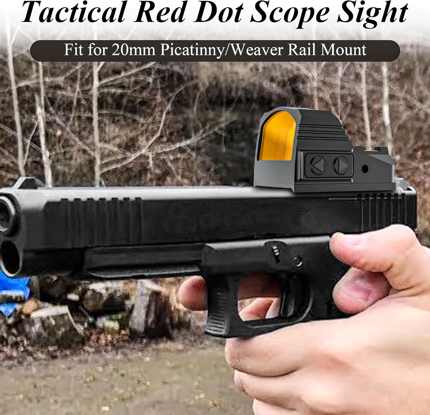 Tactical RMR Red Dot Sight Adjustable 3 MOA 20mm Red Dot Reflex Sight Scope for Glock Mini Red Dot Sight Picatinny for Pistol Handgun Rifle