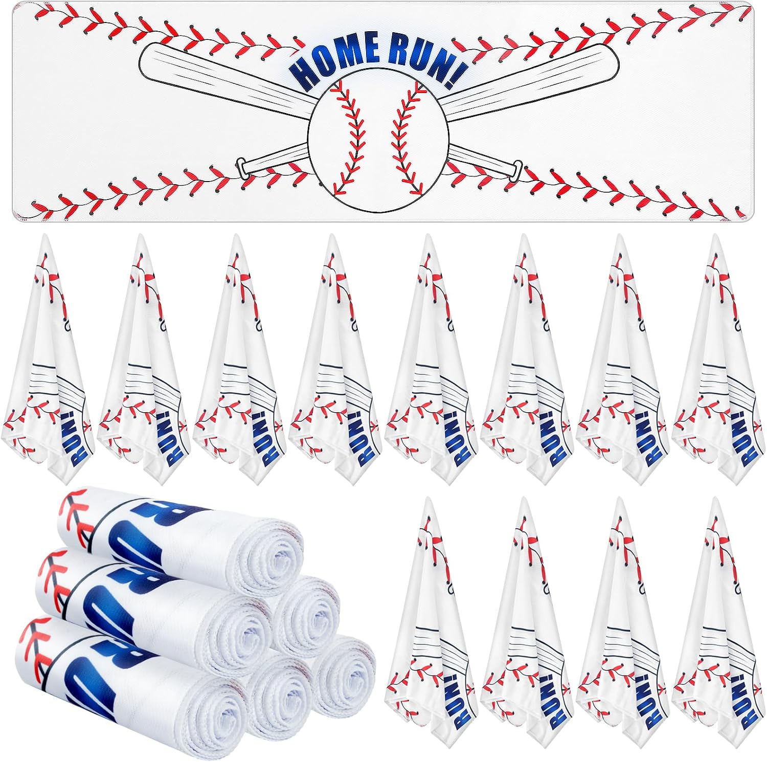 18 Pcs Cooling Towel 40 x 12In Baseball Cooling Towels Sport Cooling Towels