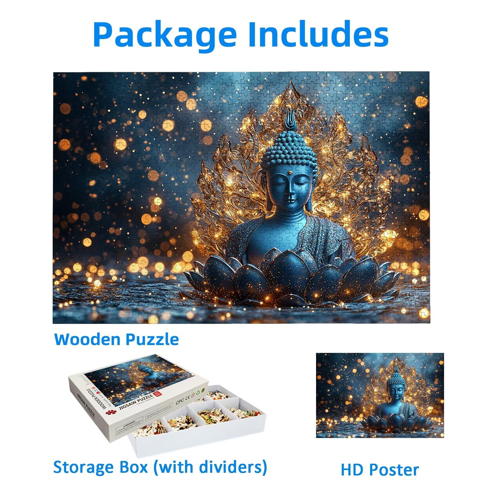 Puzzle 3000 Pièces Adultes, Puzzle Zen pour Adulte Débutant, 122x80 cm Grand Puzzles Fantaisie avec Boite, Jeu de Concentration pour Adultes, Puzzles Bois pour Décoration Maison, Cadeau Femme, -1666