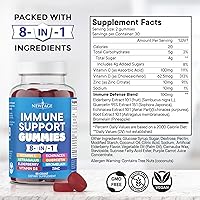 Vista 2 de NEW AGE Suplemento de refuerzo de apoyo inmunológico 8 en 1 con raíz de astrágalo, vitamina C y zinc 50 mg, vitamina D 5000 UI, quercetina