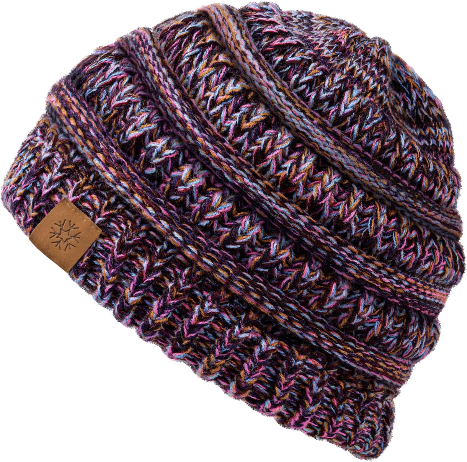 Women's Thick & Soft Warm Winter Beanie, Casual Knit Hat, Cute Stretch Knit Beanie