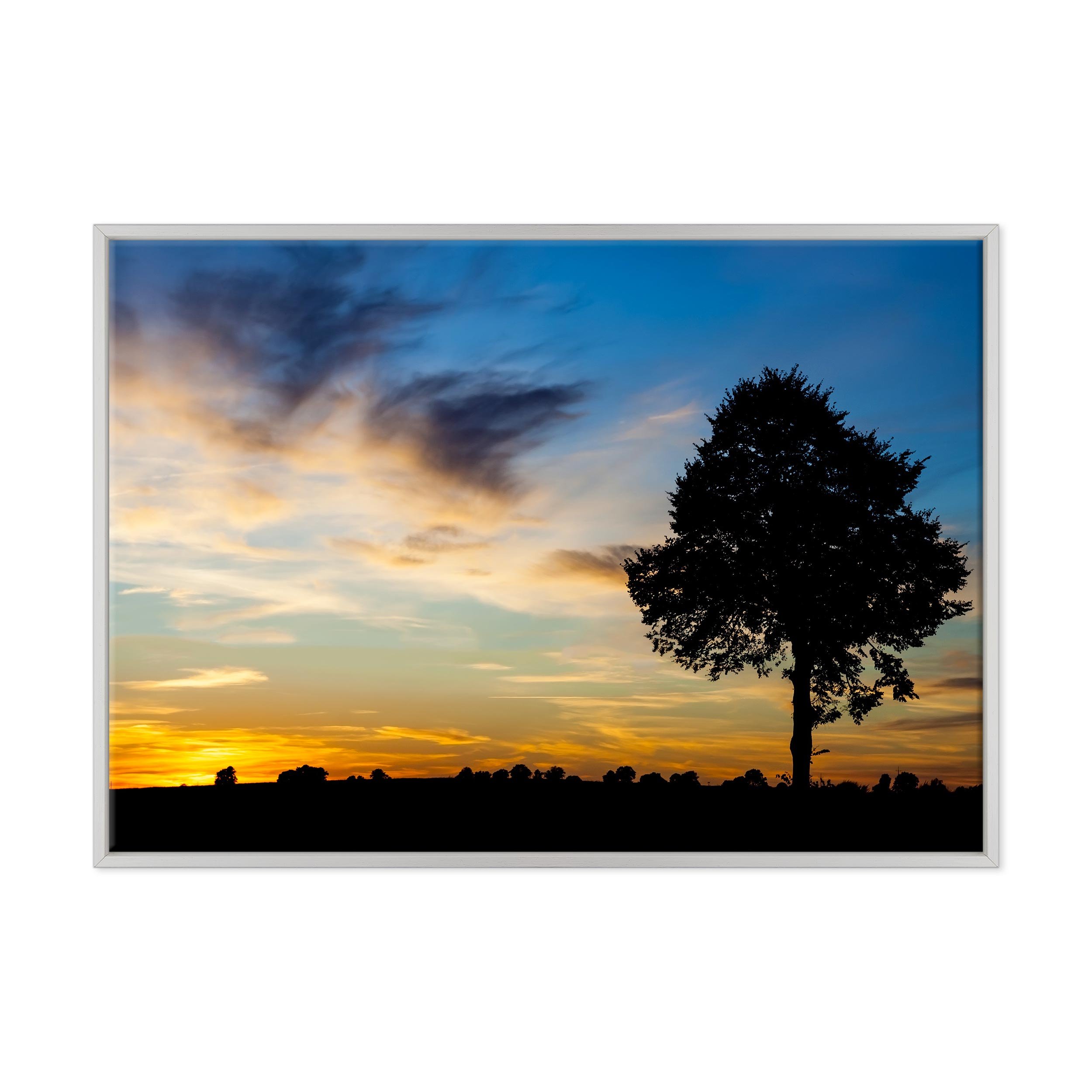 Cuadro sobre lienzo Canvas – ConKrea – Listo para colgar – atardecer de campo