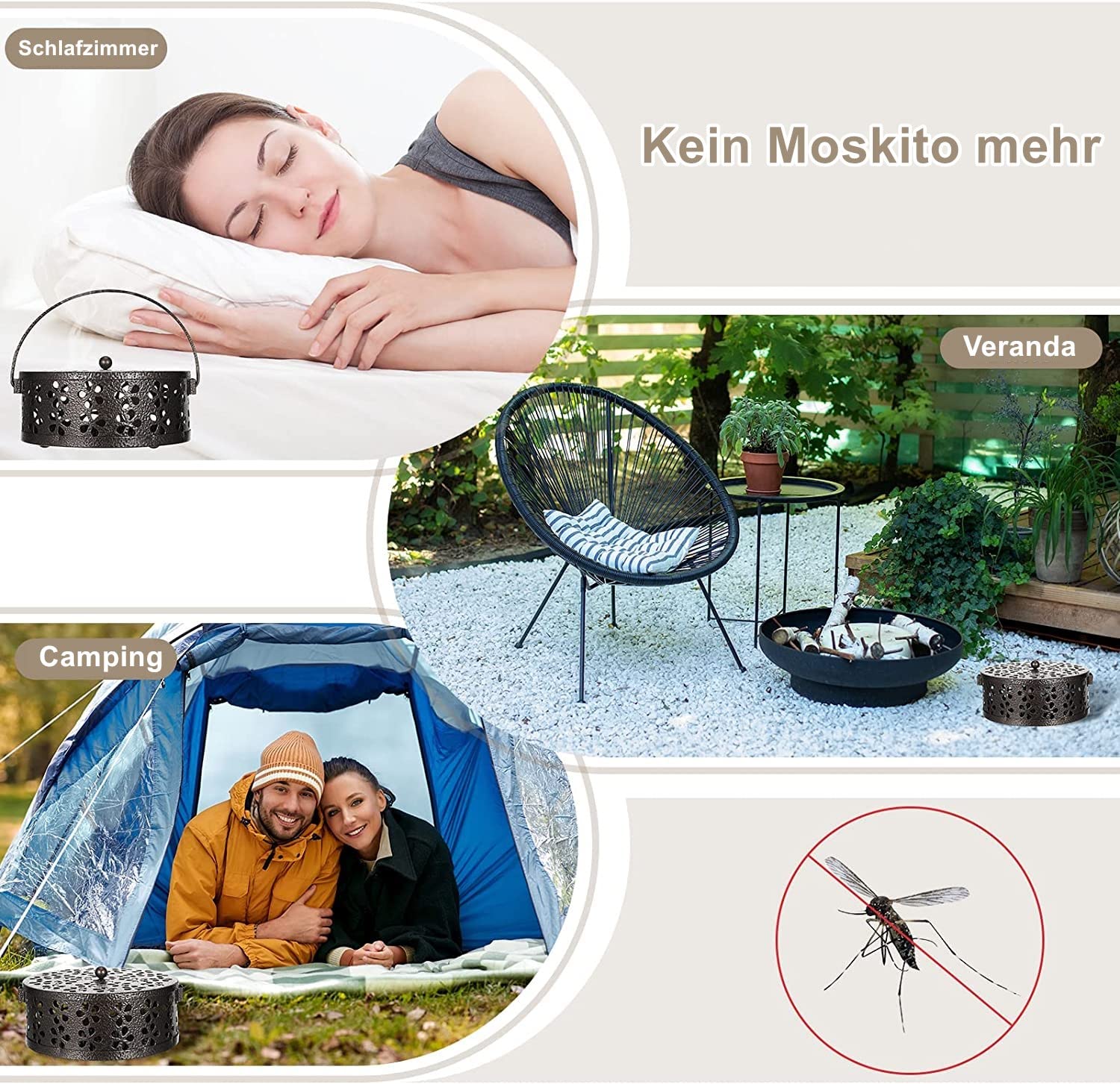 ruchomy uchwyt na szpule, metalowy uchwyt na spiralę, klasyczny stojak na kadzidełka, ogrodowe i kempingowe (czarny)