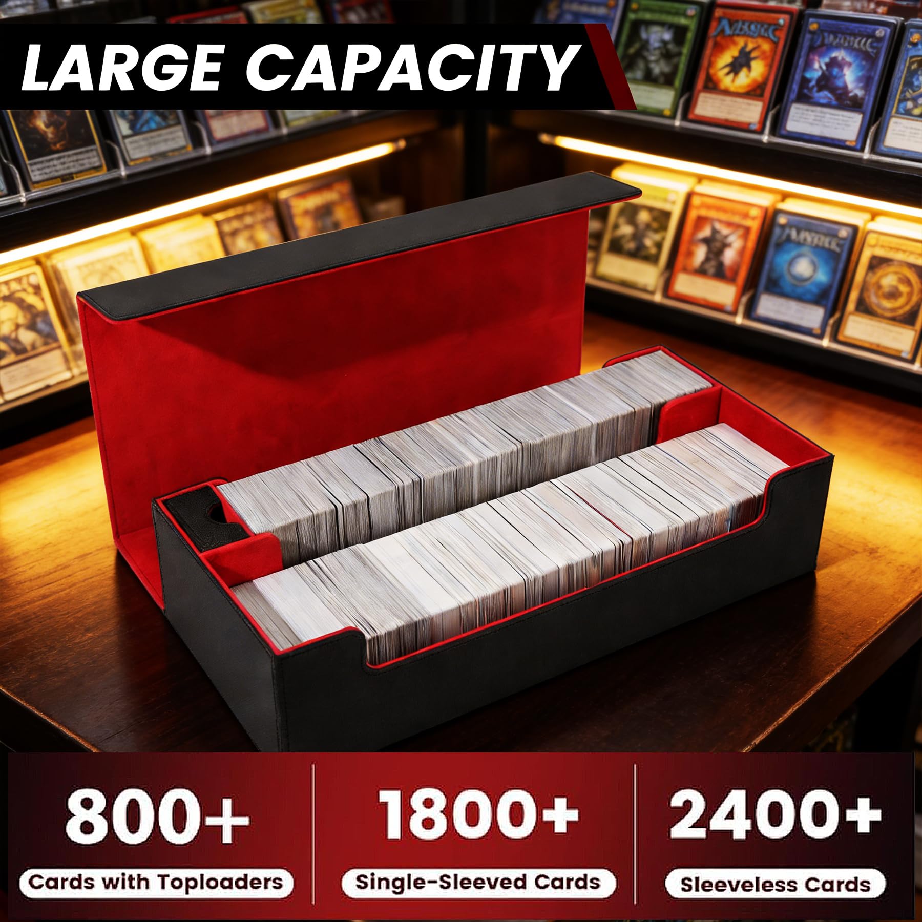 Scimi Premium Trading Card Storage Box - Holds 800+ Sleeved Cards