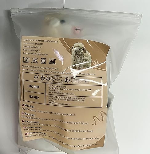 Miniatura 8 de AGRIMONY Lindos animales de peluche de oveja afeitada, juguetes de peluche Kawaii de cordero, día de San Valentín, día de la madre, cumpleaños,
