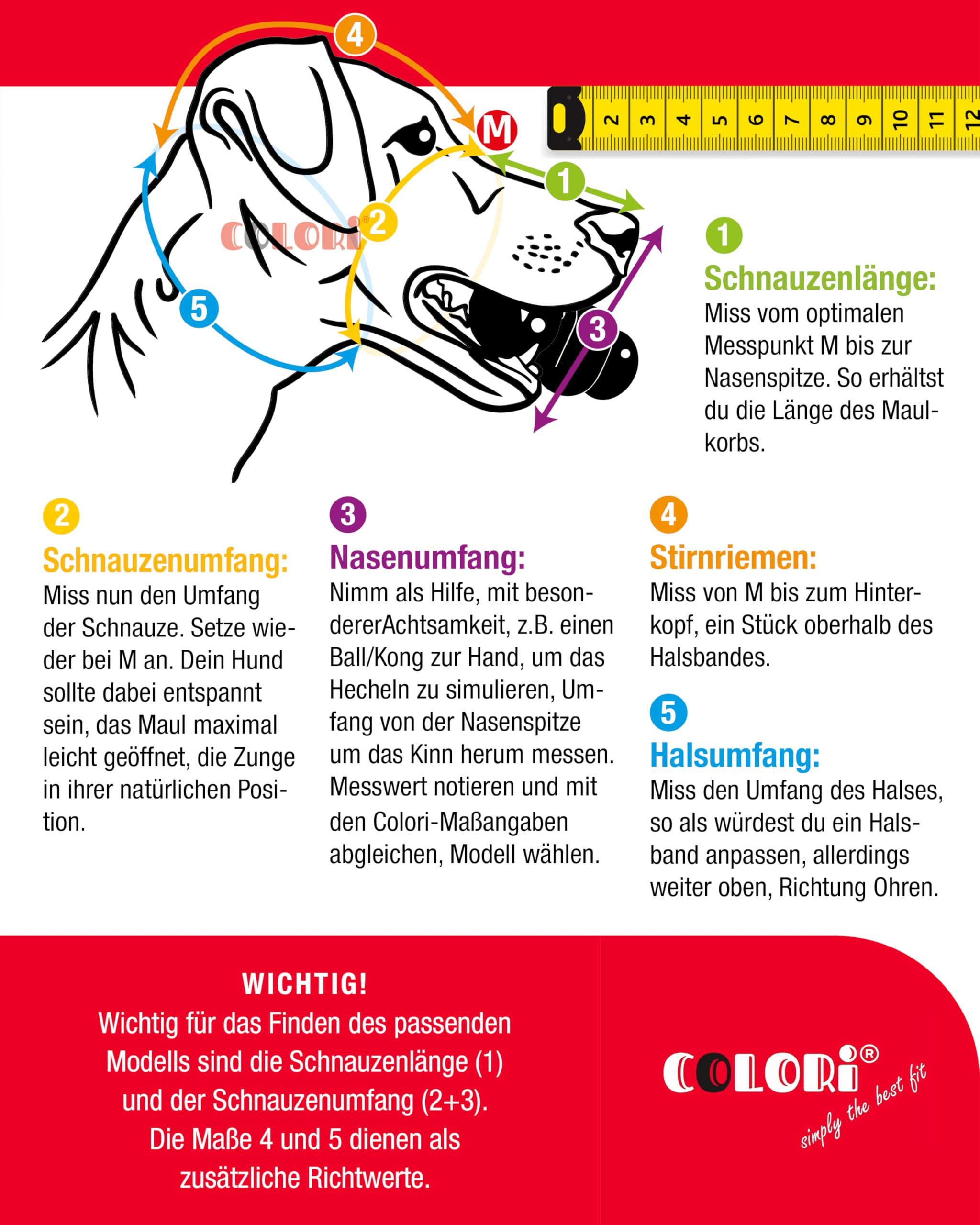 COLORI®-Maulkorb für mittlere Hunde, Größe 6, LIGHT BROWN - Natürliches Hecheln & Trinken, Sanfter Tragekomfort, Schützt beim Schnüffeln/Stöbern, Erschwert die Aufnahme unerwünschter Dinge