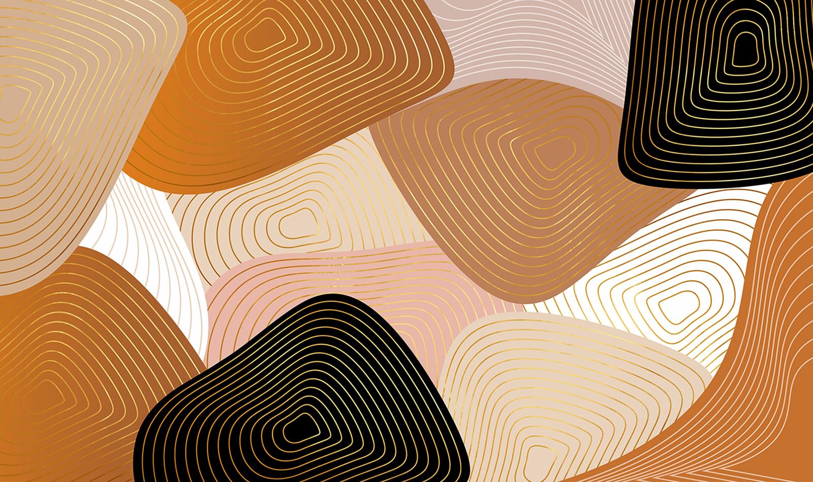 Papier peint panoramique Moderne Lumalea 390x232 grand format pour tapisserie murale salon