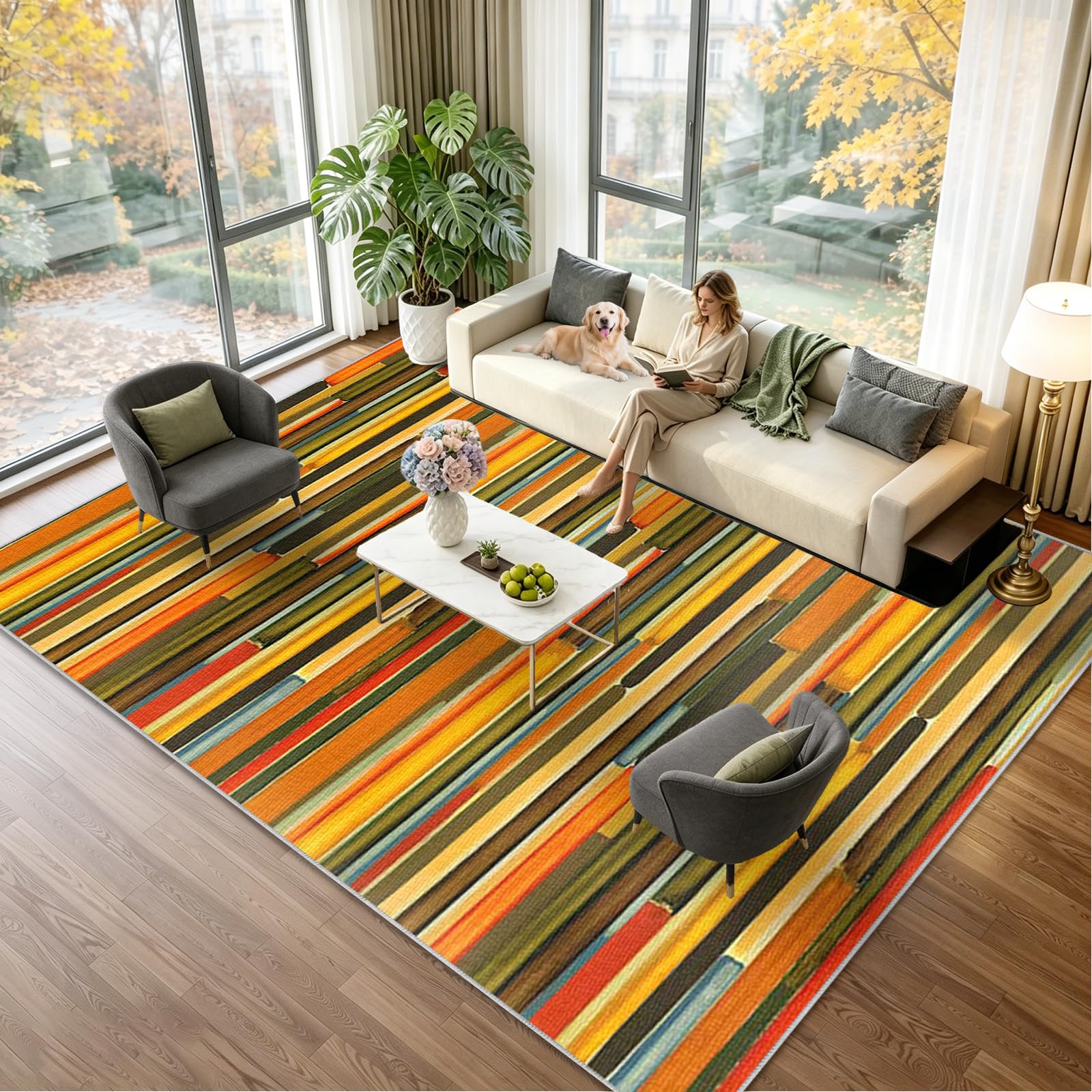 Tapis chambre adulte et enfant antidérapant grand format 180x200