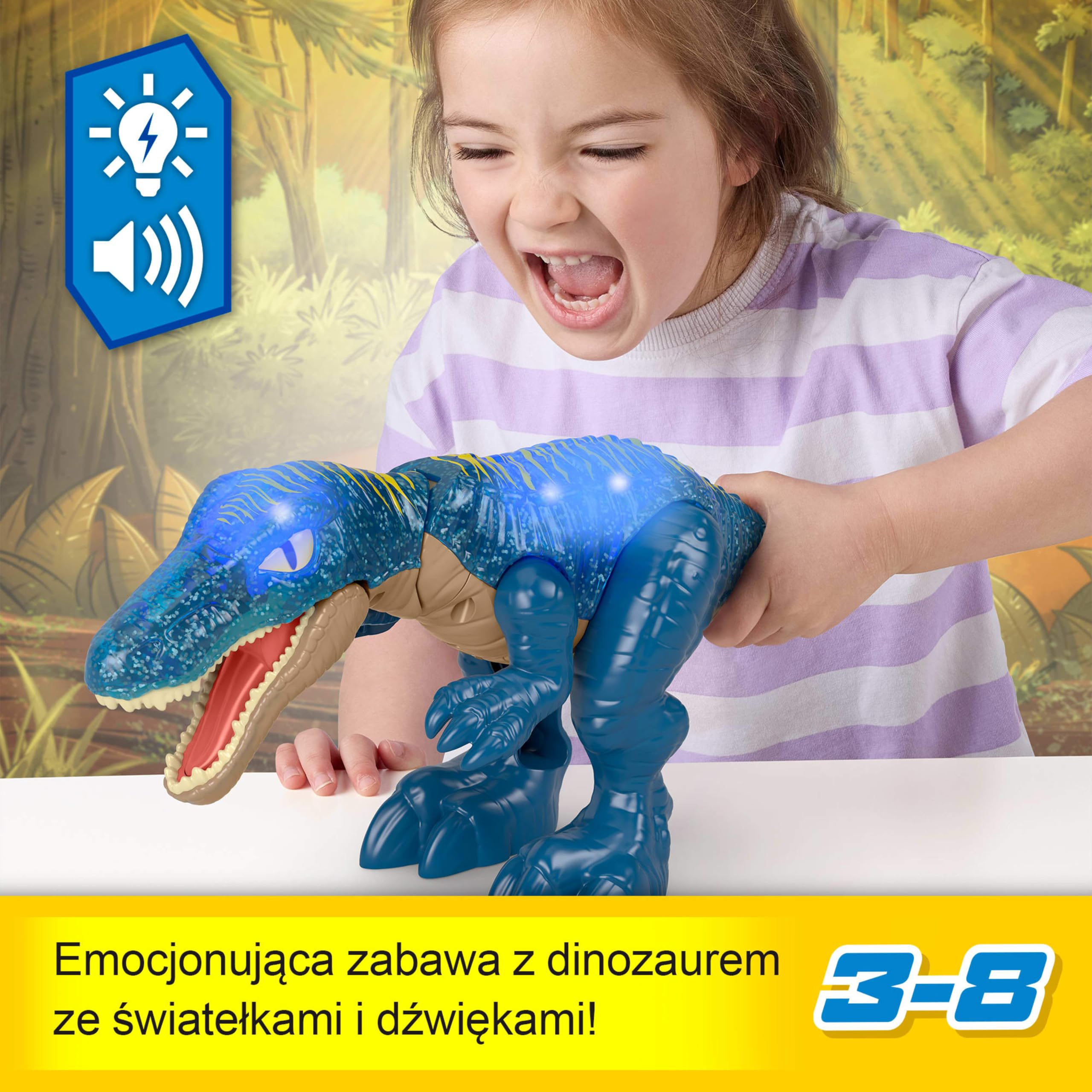 Fisher-Price Imaginext Jurassic World Baryonyx Growl & Glow
