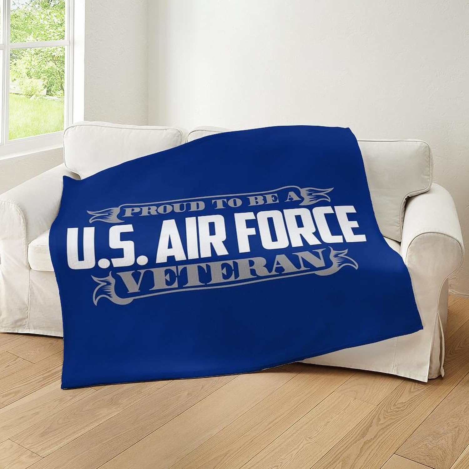 CafePress Proud to Be A U.S. Air Force Veteran Throw Blanket Super Soft Fleece Plush Throw Blanket, 60"x50"
