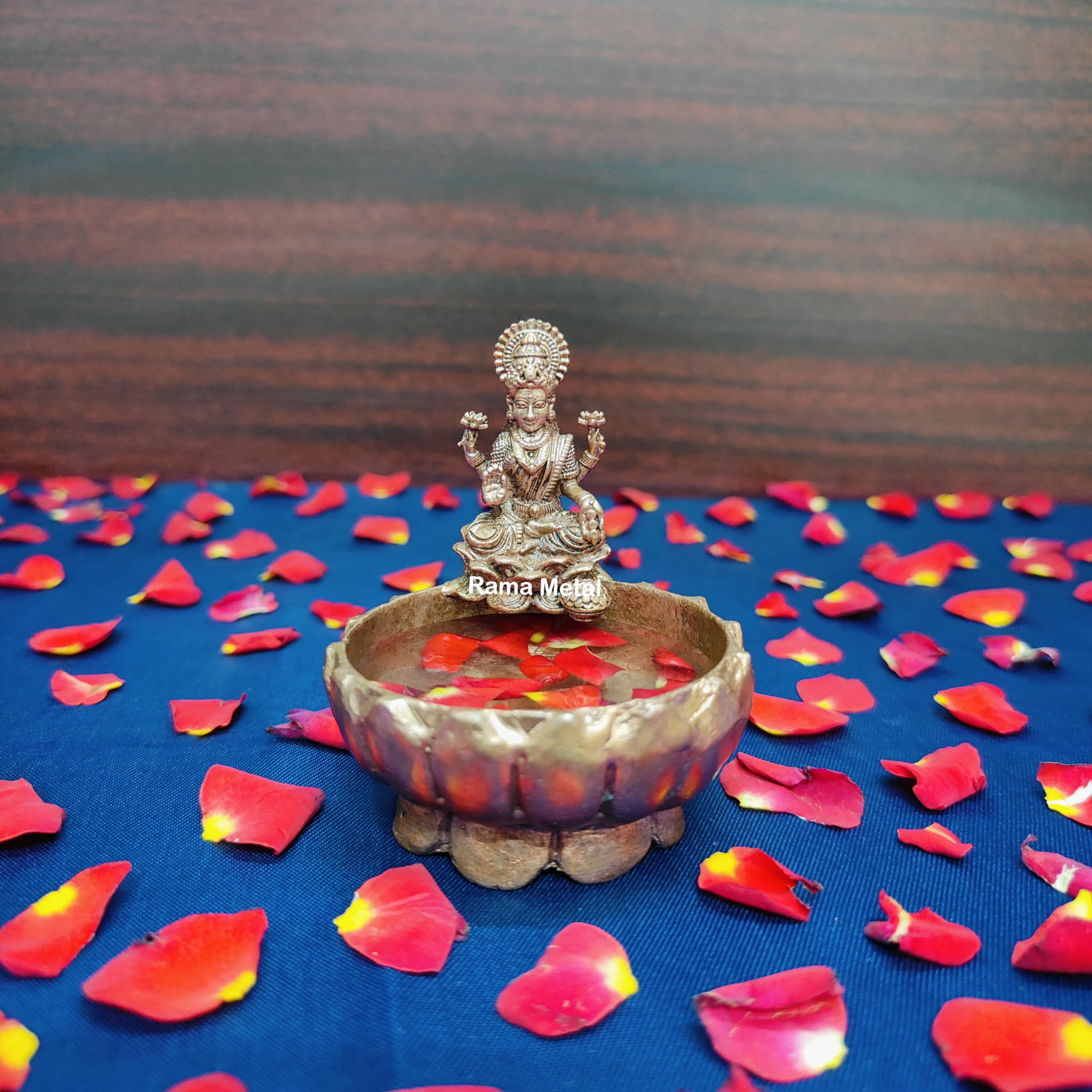 RAMA METAL Copper Lakshmi Uruli for Pooja Decor | Gift Items