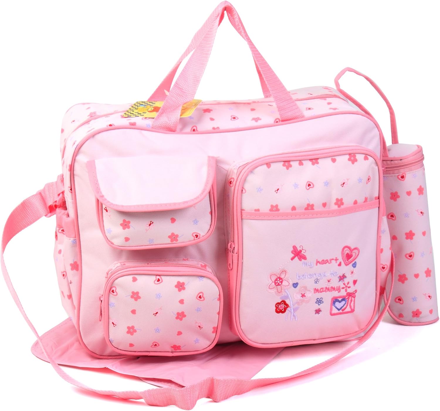 3pcs Baby Diaper Nappy Changing Bags Pink Flower 91351 Amazon.co.uk