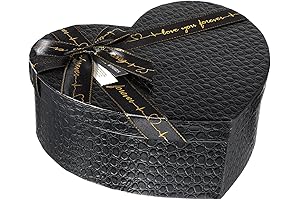Black Heart Box for Flowers - Luxury Gift for Men and Women