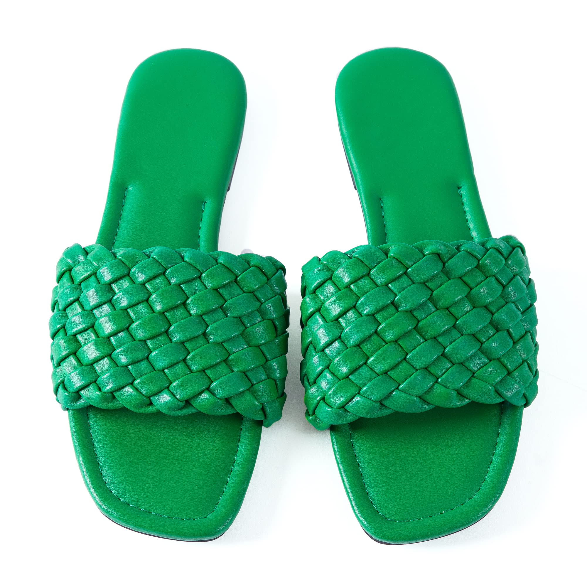 Women Flat Sandals Braided Leather Crossover Nude Dressy Fashion Evening Party Wedding Sandals