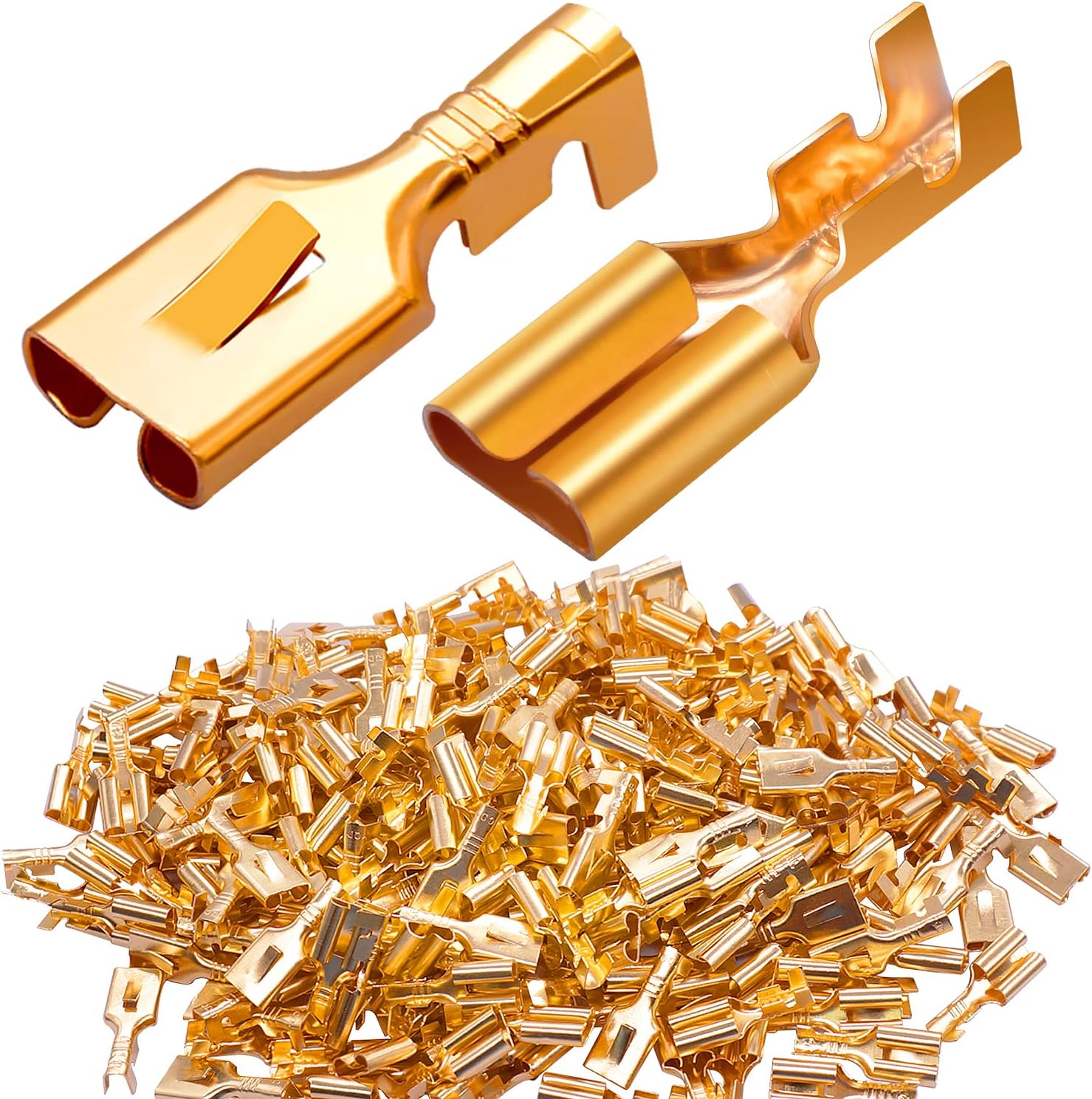 Twidec/200PCS 6.3mm Female Spade Connector Blade Connector Quick Splice Crimp Terminals Non