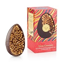 Venchi – Uovo di Cioccolato, Gusto Cioccolato Extra Fondente 70%, con “Nocciola Piemonte IGP” Intere, con Sorpresa, Senza Glutine, Vegano, 540 gr, Collezione Pasqua, Idea Regalo