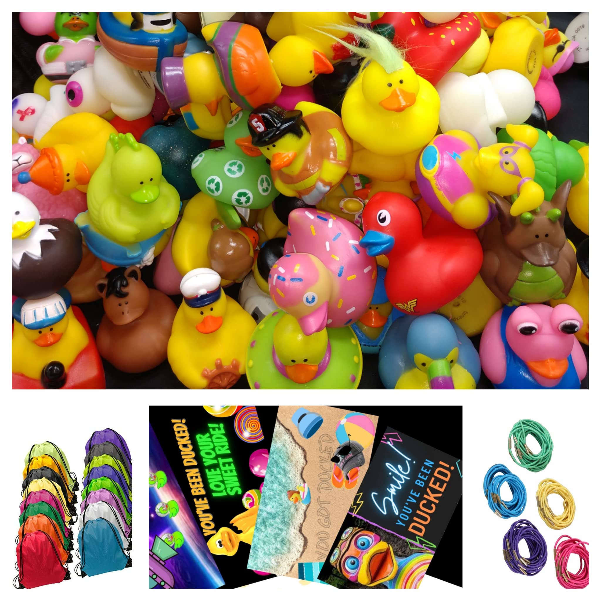 Buy Duck Duck for Jeep Owners Kit 2" Ducks/Tags/Elastic Ties/Bag Rubber Ducks (50) Online at